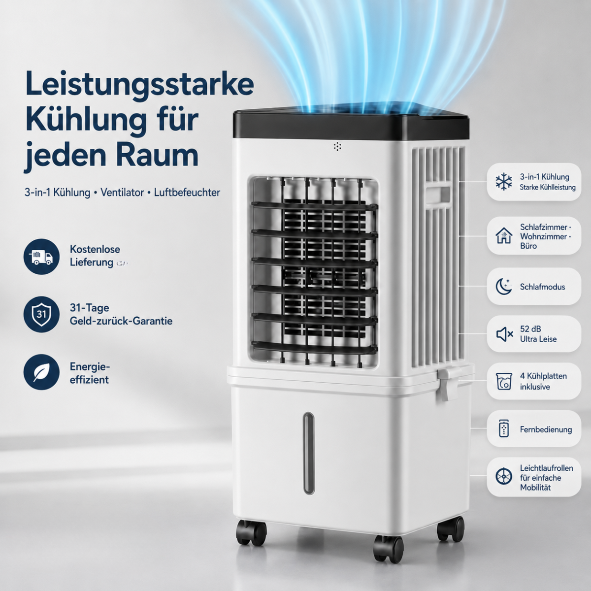 ArcticCool Pro | Mobiles Klimagerät mit Eiskühlung